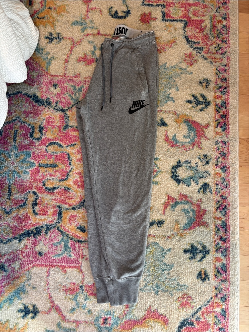 Nike Gray Women’s Sweatpants with Black Logo